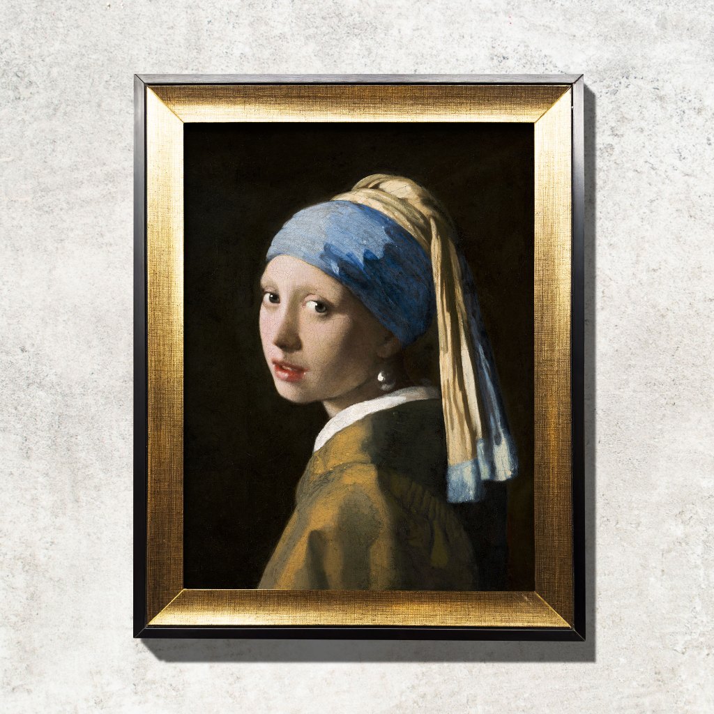 Quadro - Moça com o Brinco de Pérola - Johannes Vermeer - 36x46cm - Com Moldura em Madeira em Oferta na Shopee