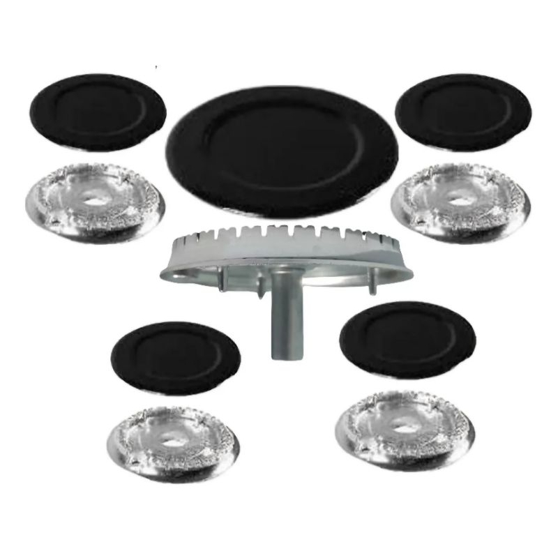 kit 5 bocas para fogão atlas genova 1 gigante 2 média  2 pequenas em Oferta na Shopee