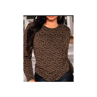 Blusa manga longa gola redonda em Oferta na Shopee