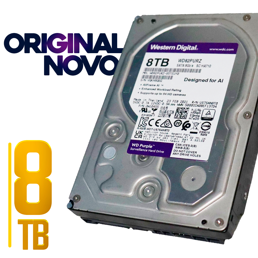 Disco Rígido Interno Western Digital De 8tb Sata 7200rpm 256mb