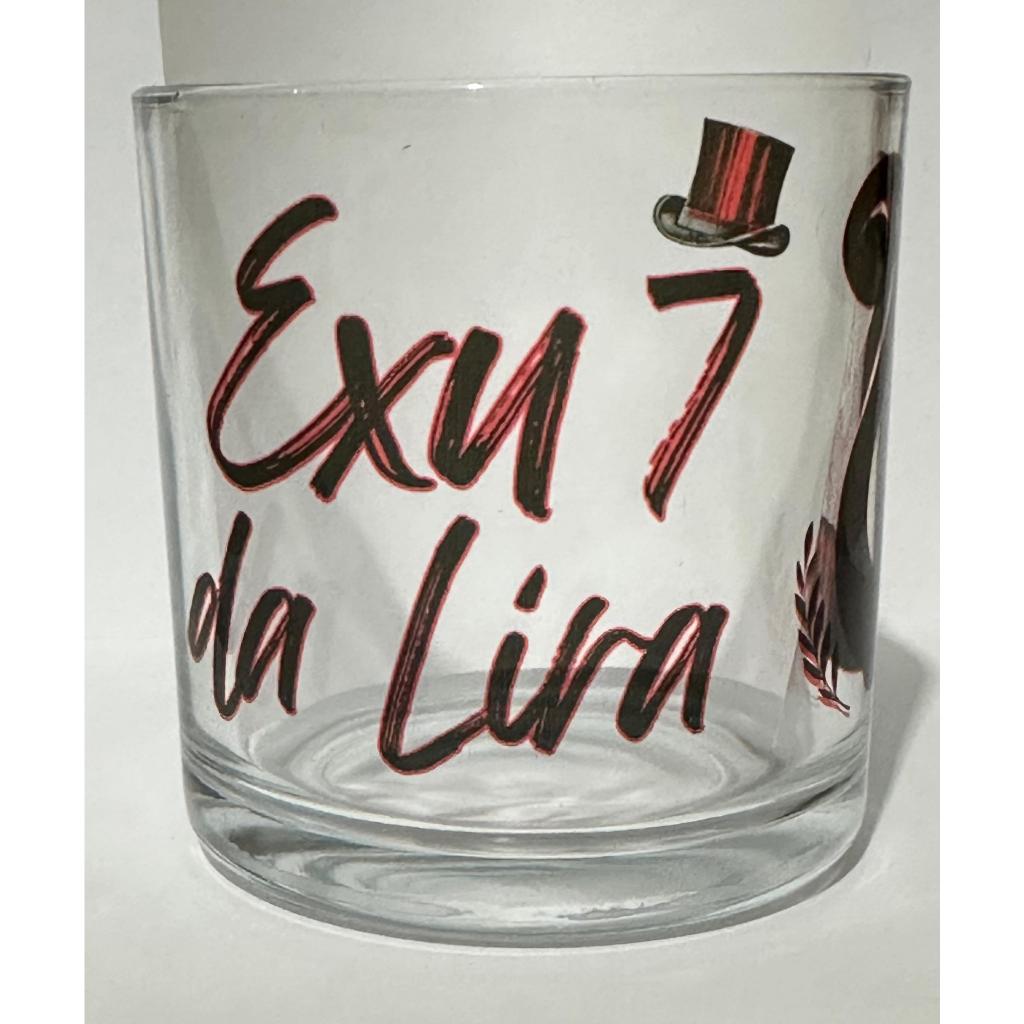COPO DE BEBIDAS E WISKY EXU 7 DA LIRA 260ML VIDRO UMBANDA QUIMBANDA E CANDOMBLÉ