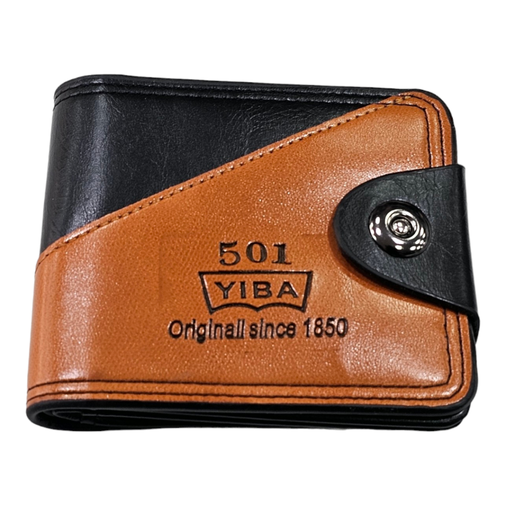 Carteira Masculina Em Couro Sintetico fecho botao em Oferta na Shopee