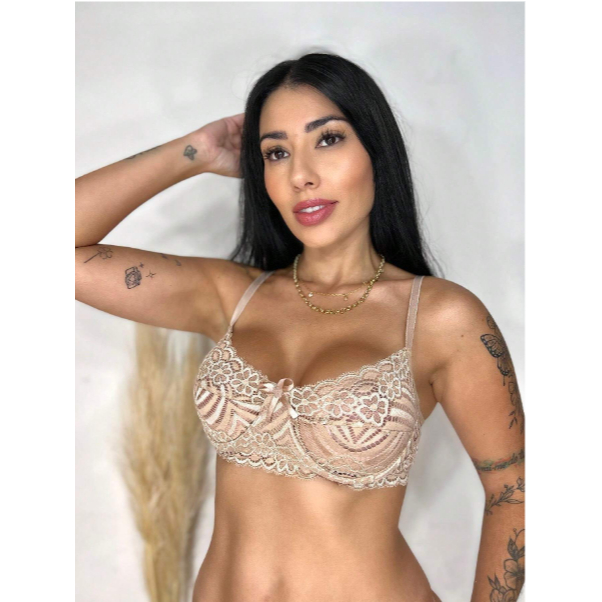 Sutiã Sem Bojo Com Aro de Metal Renda Luxo Atacado Sutian renda Premium barato revenda em Oferta na Shopee
