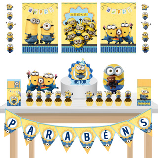Kit Festa Fácil Kit Só Um Bolinho Minions Minion Mêsversário Aniversário em Oferta na Shopee