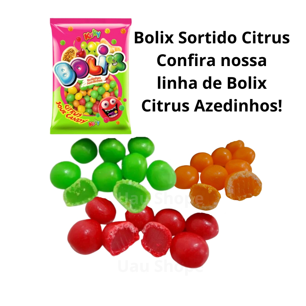 1/2/3 Bala De Goma Azedinha Bolix Sortidos 500g - Kuky