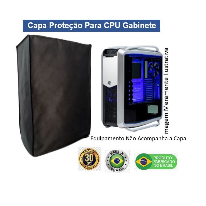 Capa Proteção Para CPU Gamer Modelo Aquário Sob Medida em TNT Grosso Antipoeira.