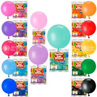 Balão São Roque 5 Polegadas Redondo c/50 Látex Bexiga em Oferta na Shopee