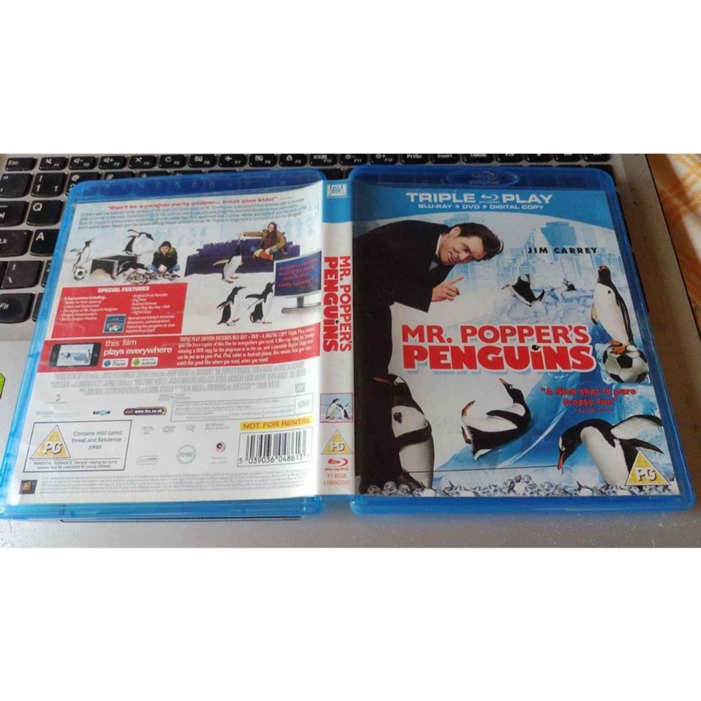 Os Pinguins do Papai - Mr. Poppers Penguins Blu-ray + Dvd Importado Filme Com Jim Carrey Dublado