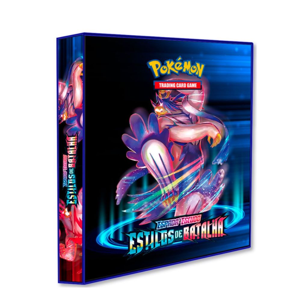 Álbum Pasta Fichário Pokemon Espada e Escudo Estilos de Batalha Capa Dura Reforçado Colecionar Carta