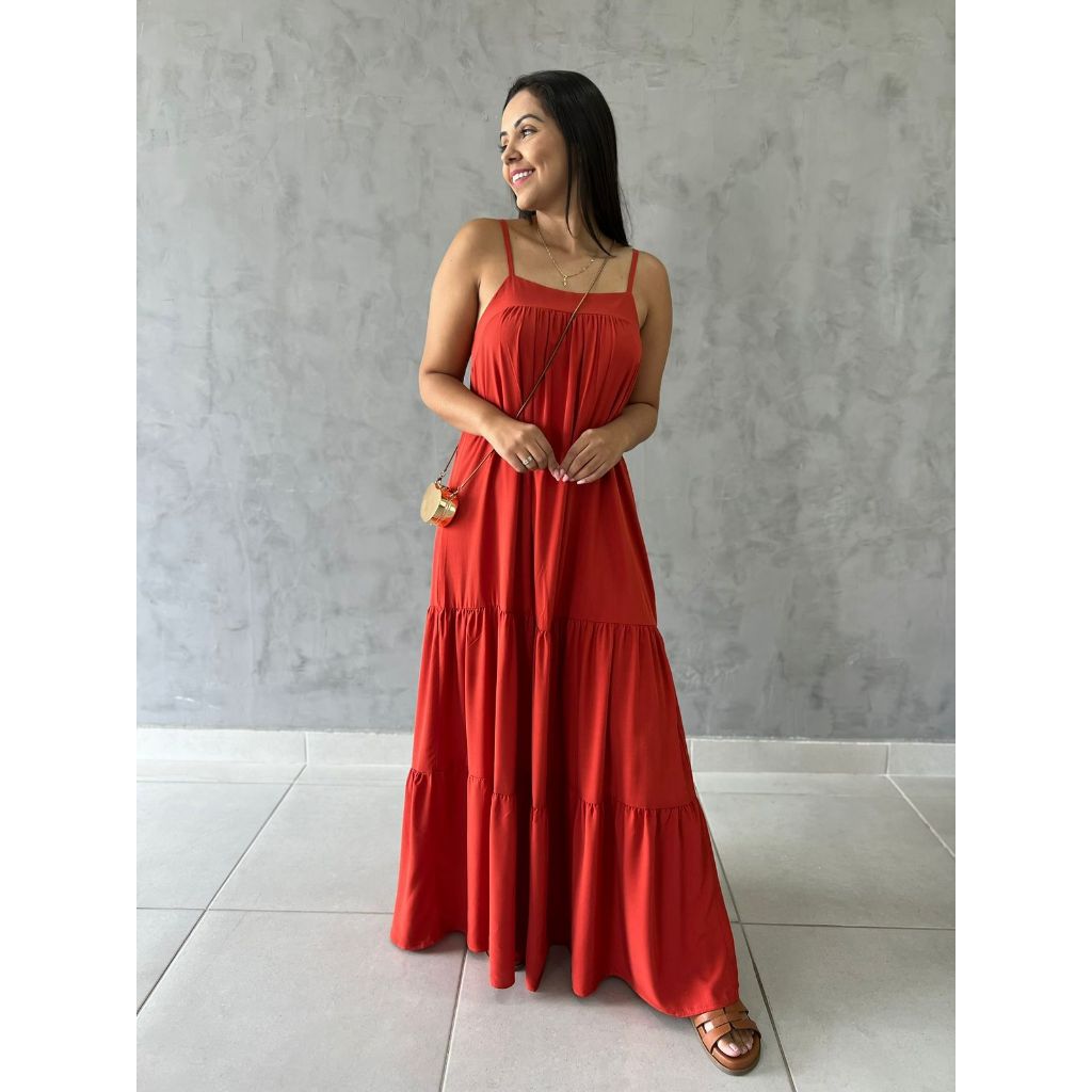 Vestidos Longos Femininos Com Alça Regulável