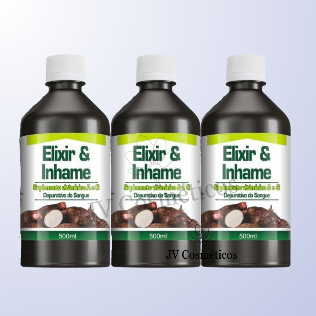 3 UN Elixir de Inhame Depurativo do Sangue 500ml em Oferta na Shopee