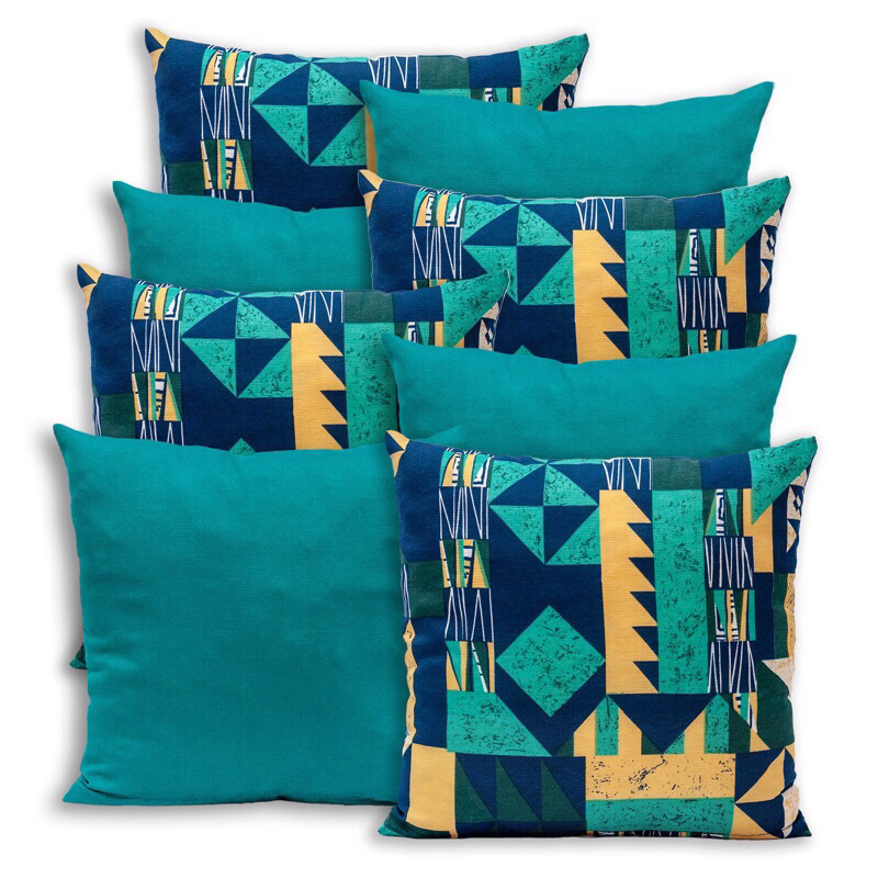 Kit Com 8 Capas de Almofada 40cm x 40cm Estampada Decorativa Para Quarto Sofá Poltrona Toque Macio