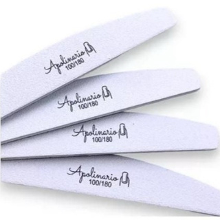 Kit Lixa Apolinario Slim Boomerang 100/180 Nails Fina Para Alongamento de Unha em Oferta na Shopee