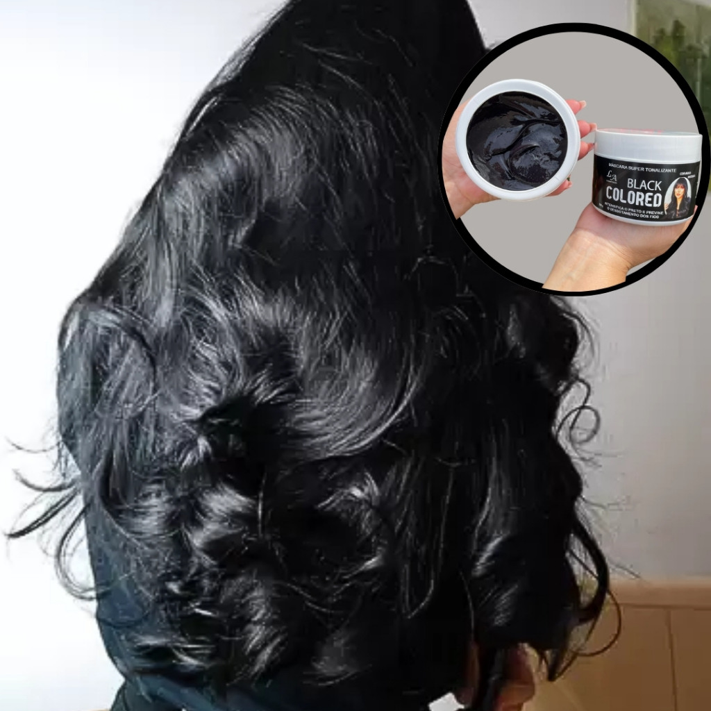 Tonalizante Black Preto Intenso - S/ Amônia - Resultado 100% Natural La cosméticos 300g em Oferta na Shopee