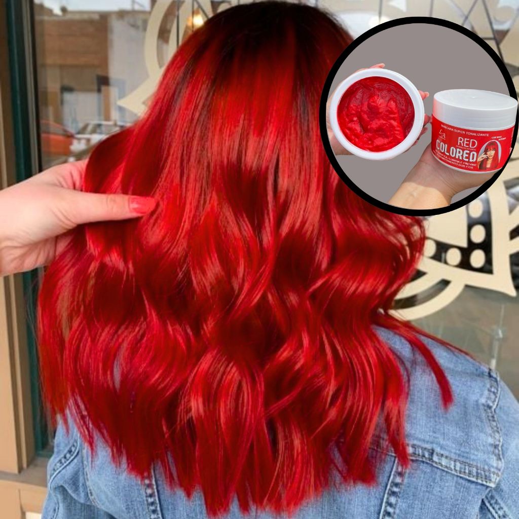 Tonalizante Vermelho Cereja Intenso S/ Amônia - Resultado 100% Natural La cosméticos 300g