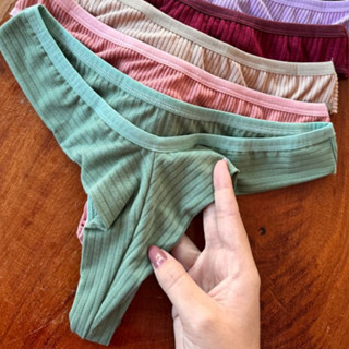 Kit com 5 Calcinha Fio Empina Bumbum Ribaninha Qualidade e Conforto Forro de Algodão