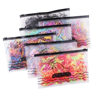 Kit 2000 Peças Bolsa Elástico De Cabelo Feminino Descartável Multicolorido em Oferta na Shopee