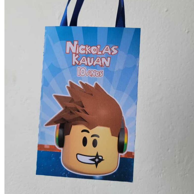 Sacolinha Roblox Personalizada / sacolinha surpresa / lembrancinhas festa / personalizados roblox