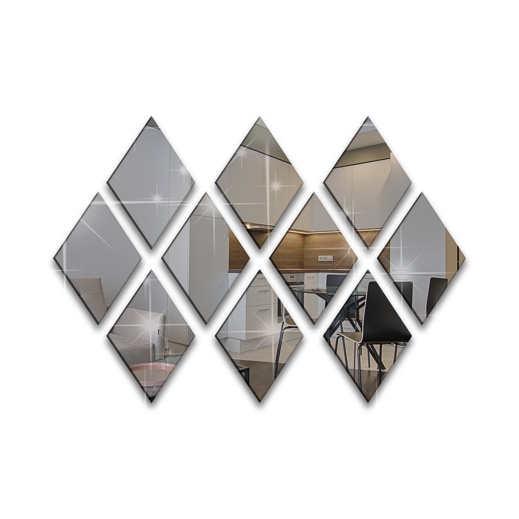 Espelho pequeno decorativo 20 x 20cm com 3mm. Ideal para mosaico decorativo, Monte o seu! em Oferta na Shopee