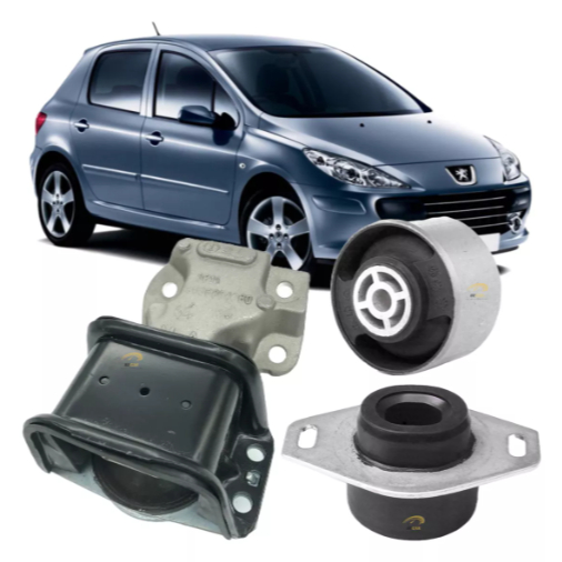 Kit 03 Calço Coxim Motor Câmbio Peugeot 307 1.6 - 1a Linha