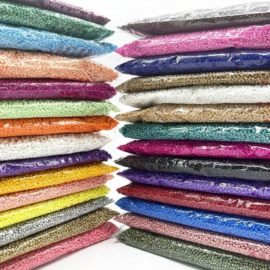 Pacotão de Mini Miçanga - Tamanho 12/0 1,9mm - Guia Terço Pulseira Infantil Miçanguinha Vidro Pacote