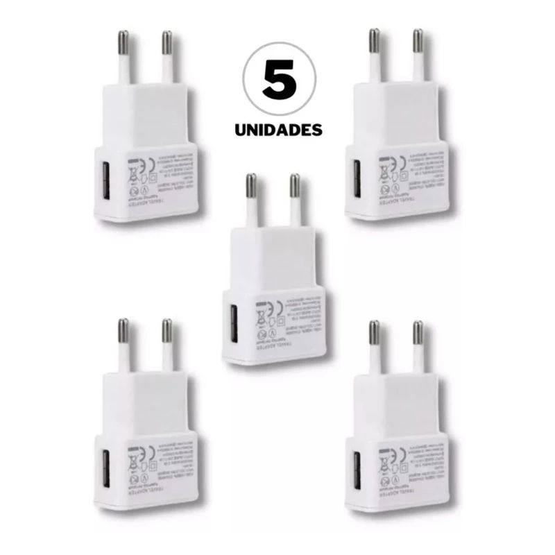kit 5 Carregador para Smartwatch modelo d20,d28,d13,d18 fone de ouvido redime Bluetooth entre outros