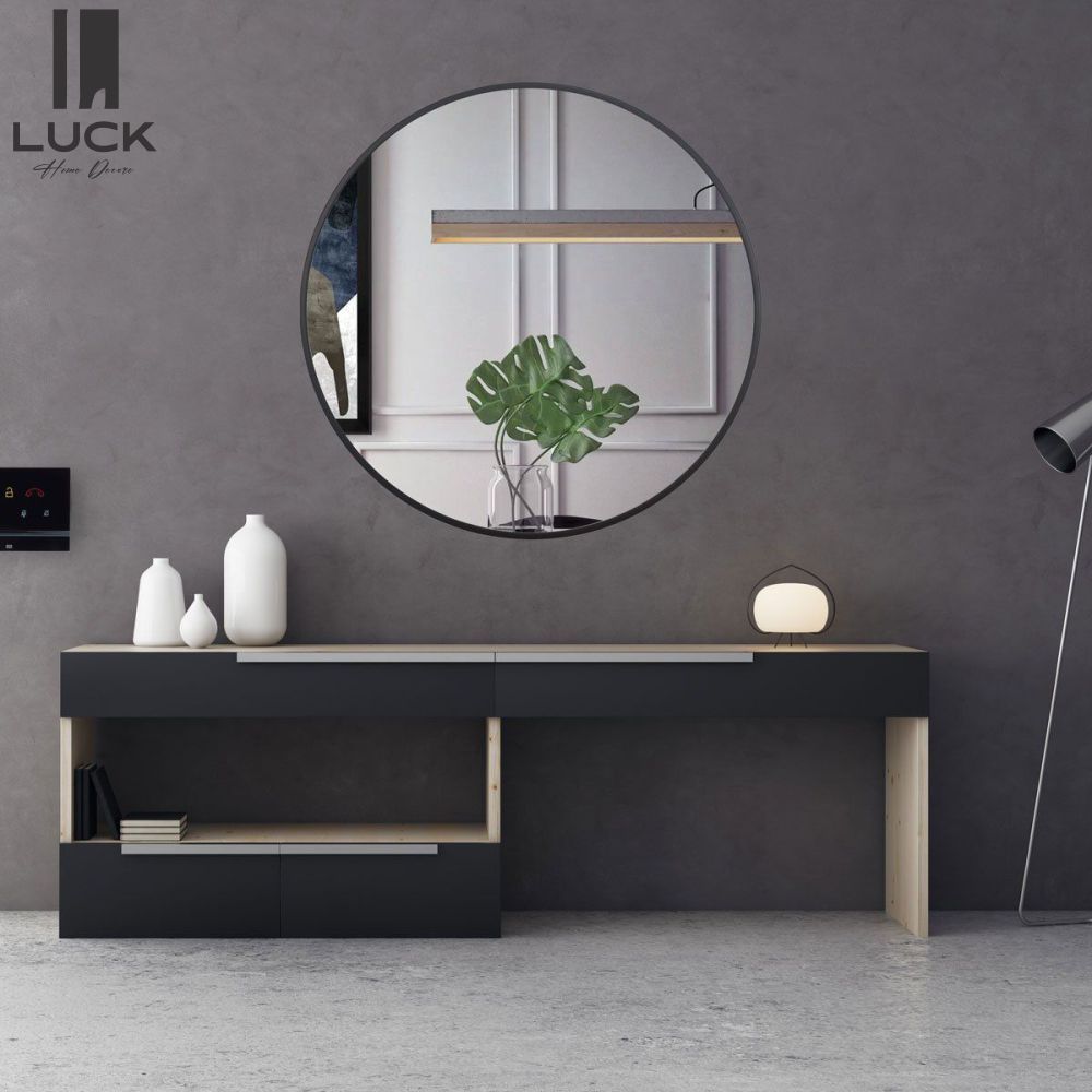 Espelho Decorativo Redondo 60cm / 50cm / 40cm / 30cm  SEM ALÇA Ideal para Quarto Banheiro ...