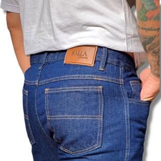 Calça Jeans Masculina Tradicional Reforçada em Oferta na Shopee