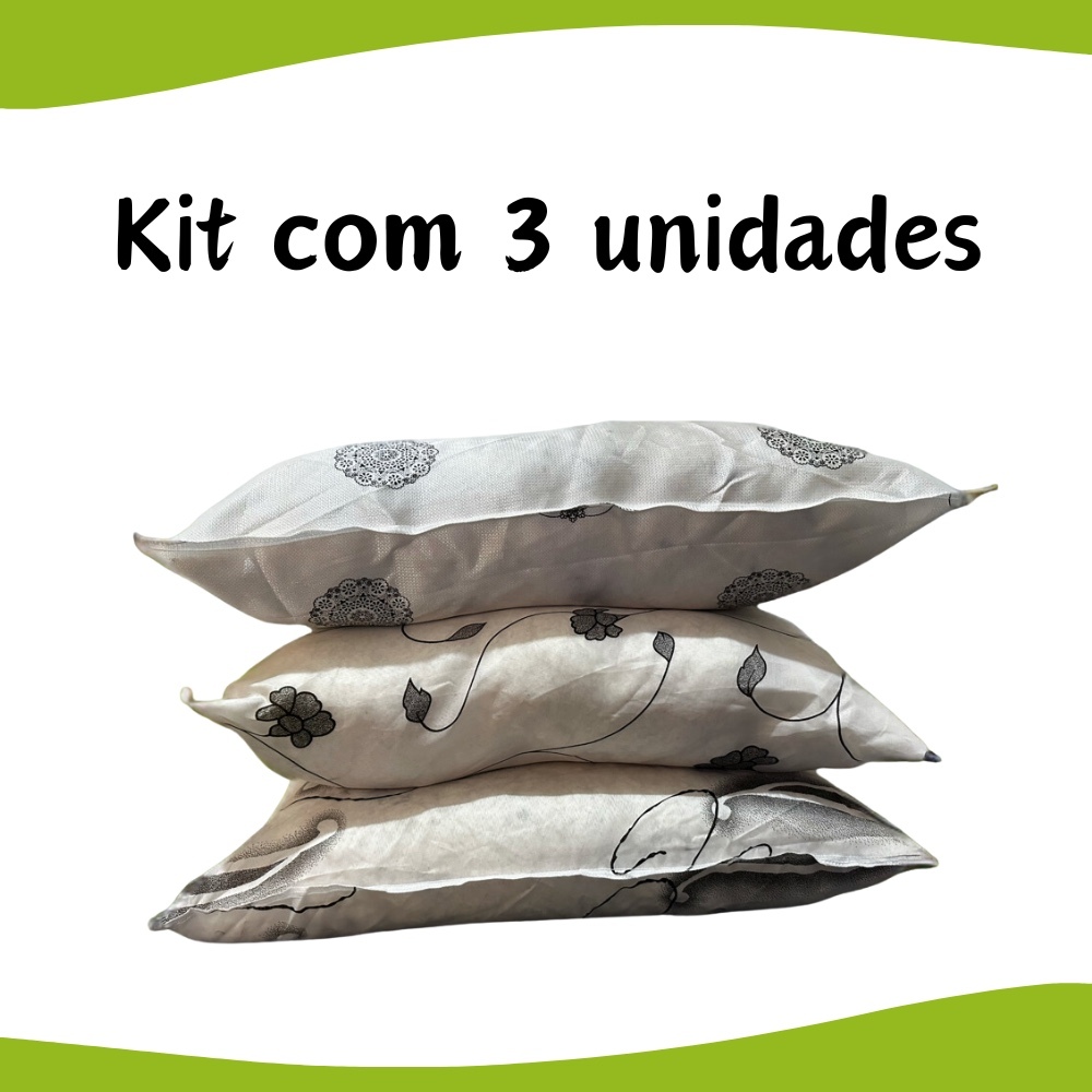 Kit 03 Travesseiro Premium Antialérgico Antimofo Antipressao e Macio Ortopédico de Luxo