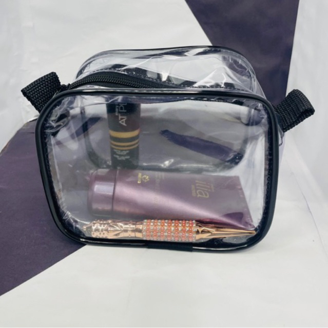 MINI necessaire transparente para viagem  Necessaire para viagem, Necessaire para Maquiagem,