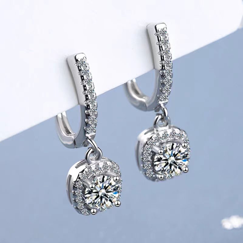 brinco gota brincos femininos brinco prata 925 brincos pequenos brinco strass moda vintage Brincos de zircônia esmeralda