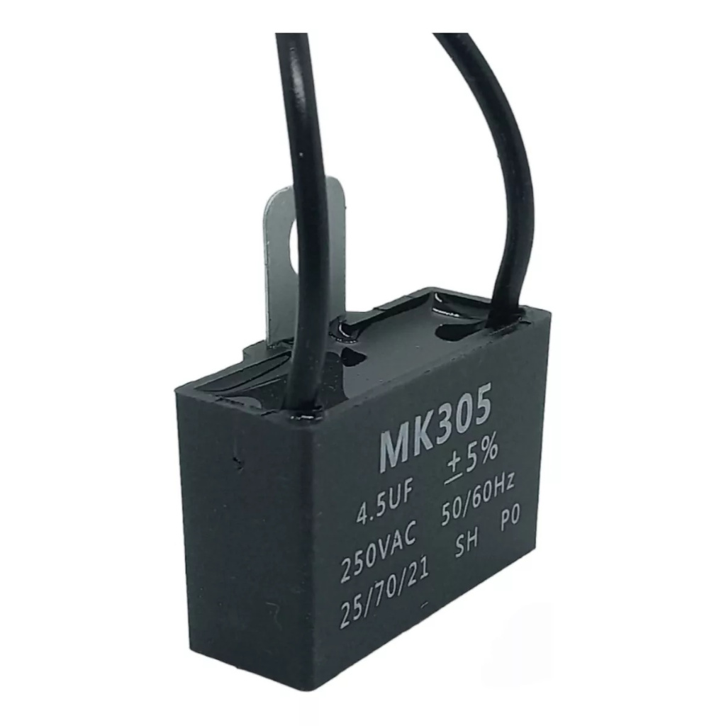 Capacitor 4,5uF x 250V MK305 Para Ventilador Bivolt. Capacitor ventilador 4,5uf 250V Mallory Mondial