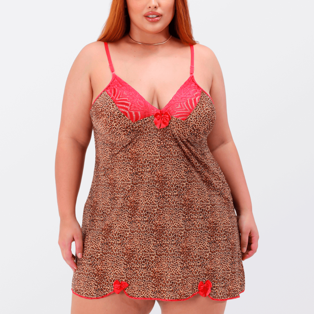 Camisola Liganete Estampada Plus Size | Onça | Animal Print | Camisola de Calor