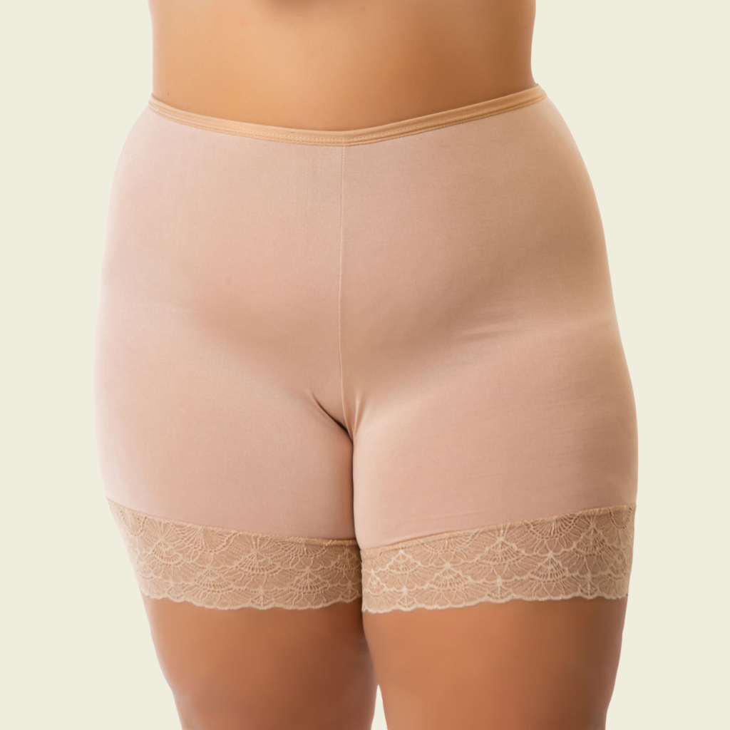 Short Anágua Plus Size Tamanho 48/50/52/54 Shortinho Segunda Pele Lingerie Short Para Saia Vestido