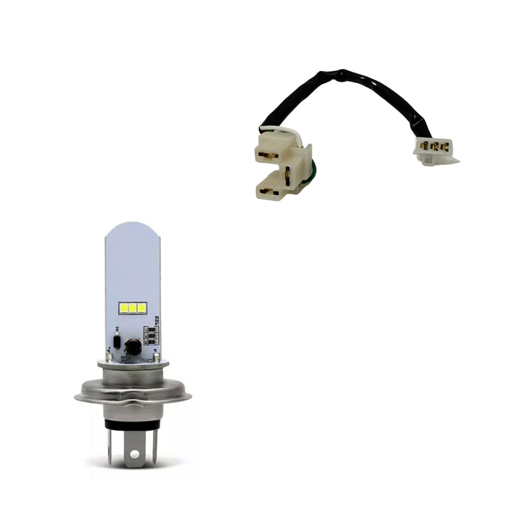 Chicote Fêmea Lampada H4 Bros 125/150 Pop 100/110 Troca Soquete M5 Honda
