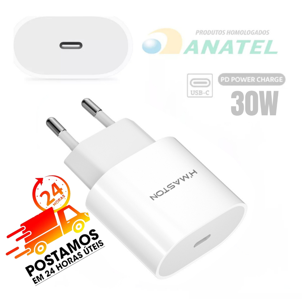 Carregador Tipo C Turbo Fonte 30W 3A Original CB-16 em Oferta na Shopee