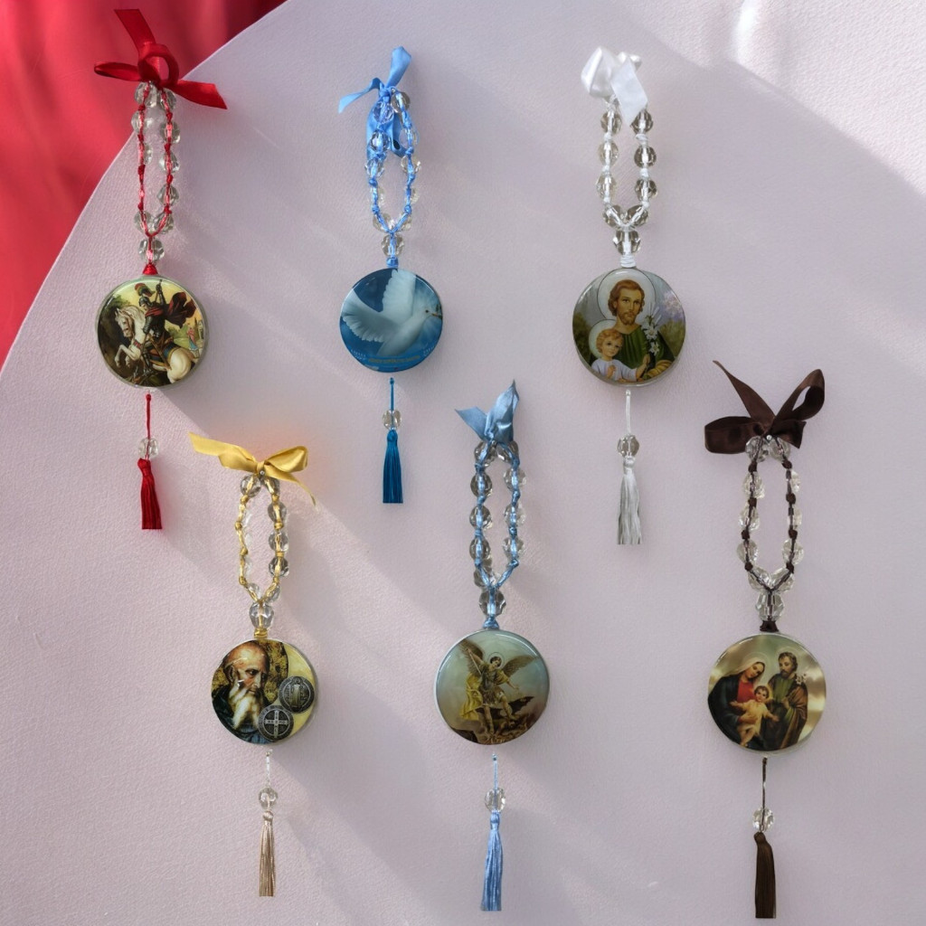 Medalhão Luxo para porta maçaneta religioso São bento sagrada familia são jorge são miguel jose divino espirito santo