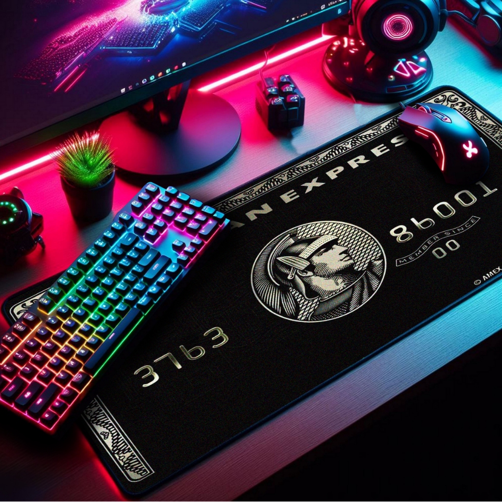 Mouse Pad Gamer Premium Extra Grande 90x55cm Borda Costurada Diversas Estampas Black Dollar