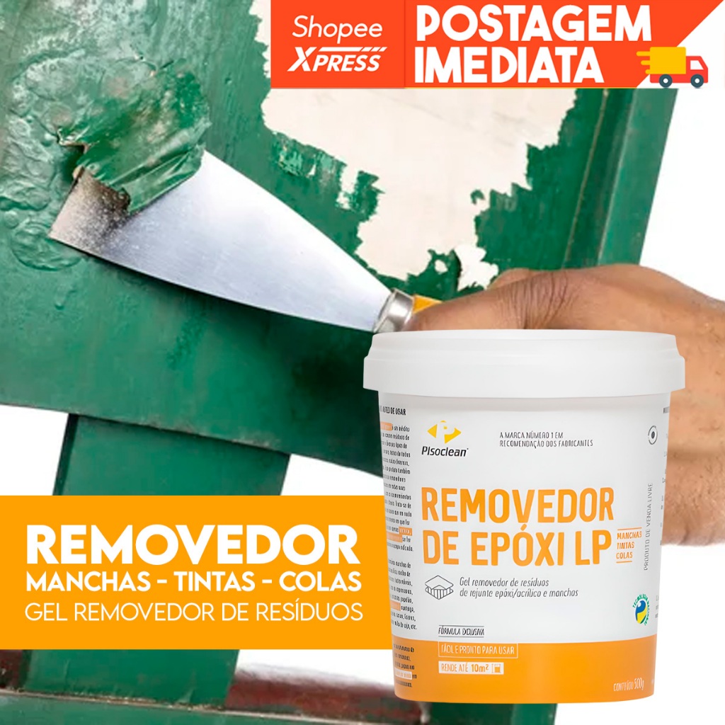 Limpador De Epoxi tira Rejunte Epoxi E Manchas- 500g Pisoclean