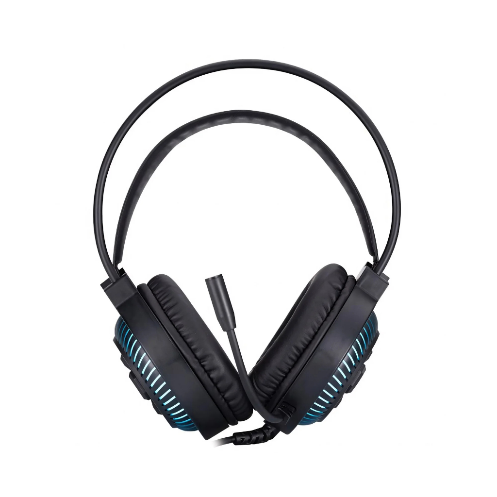 Headset Gamer HP com LED Azul - Conforto Almofadado e Microfone Omnidirecional - Cabo de 2m - detalhe