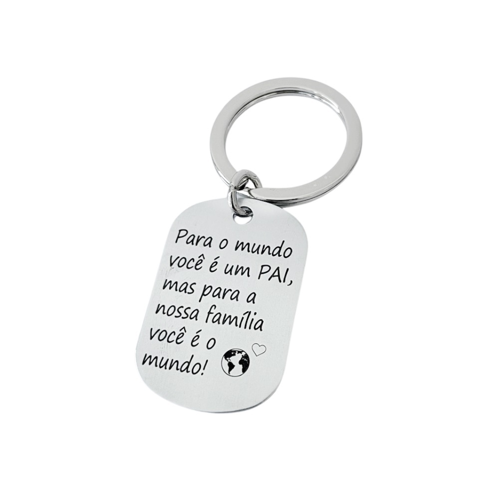 Chaveiro Personalizado Gravação a Laser Presente Criativo Dia dos Pais Avô Casal Best Friend Unidade