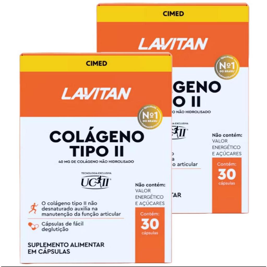 Kit 2 cxs Lavitan Colageno tipo 2  40mg 30cps