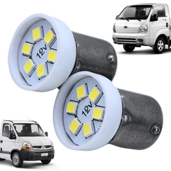 Par de Lâmpadas de LED Luz Branca Sinaleira 67 Pino Encontrado 12v - Autopoli | Piqueri Autopeças