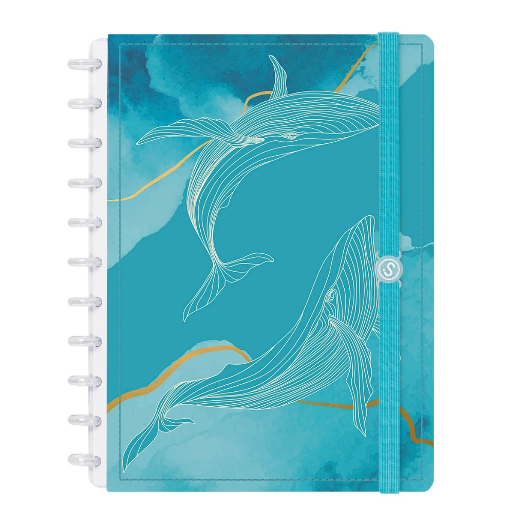 Caderno De Disco Iscool Inteligente Oceania Mar em Oferta na Shopee