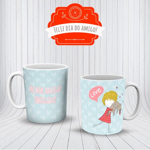 Caneca Dia Do Amigo Amizade Melhor Amigo Obrigada Presente OFERTA RELAMPÂGO