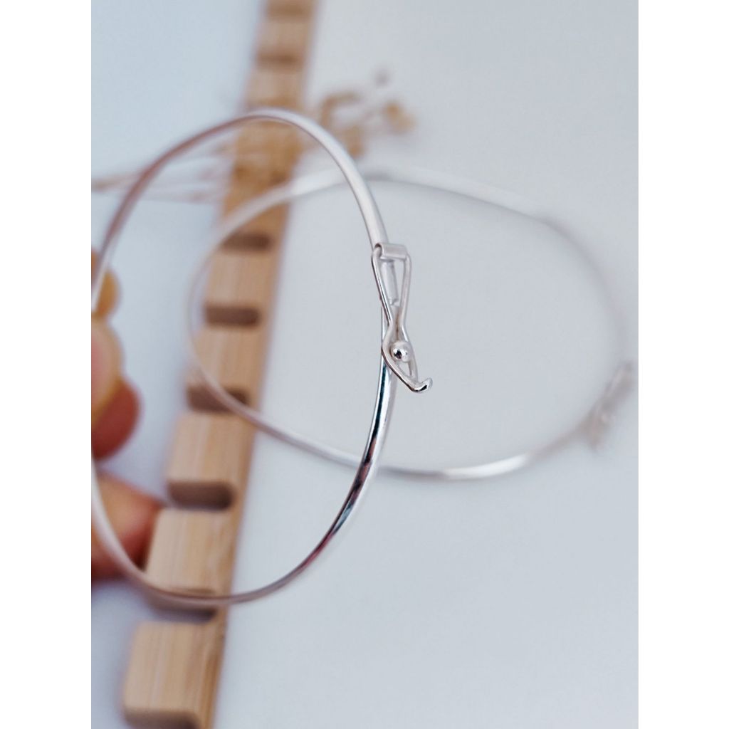 Bracelete Prata 925 - Meia Cana 2mm