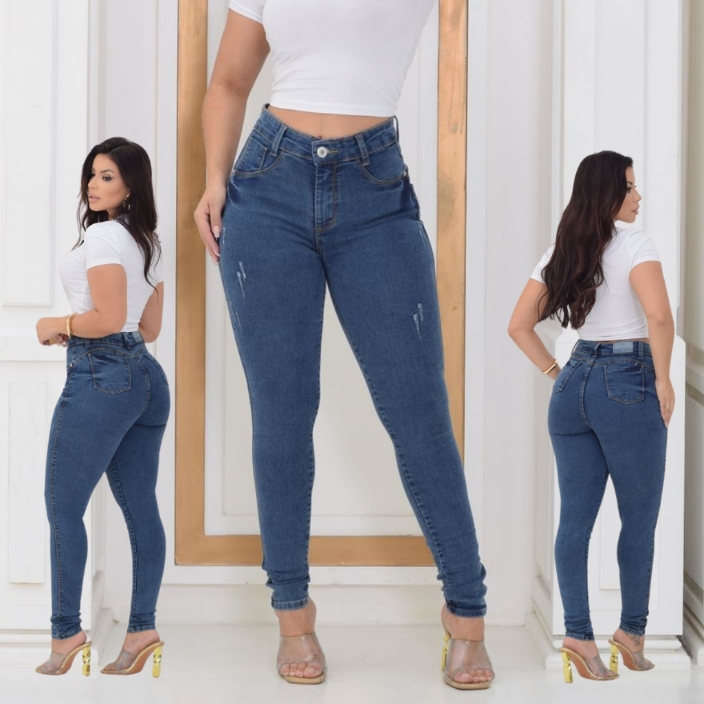 CAMAROTE JEANS CALÇA JEANS EMPINA E MODELA CINTURA em Oferta na Shopee