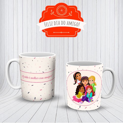 Caneca Dia Do Amigo Amizade A Vida É Melhor Com Amigos Presente OFERTA RELAMPÂGO