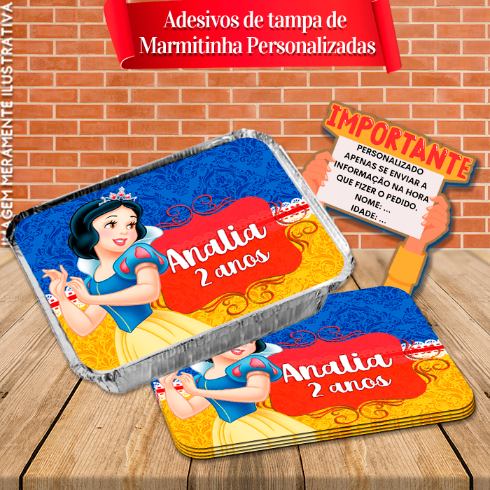 Rótulos Adesivos Para Tampa de Marmitinhas Personalizada
