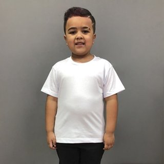 KIT 5 CAMISETAS INFANTIS BRANCA em Oferta na Shopee